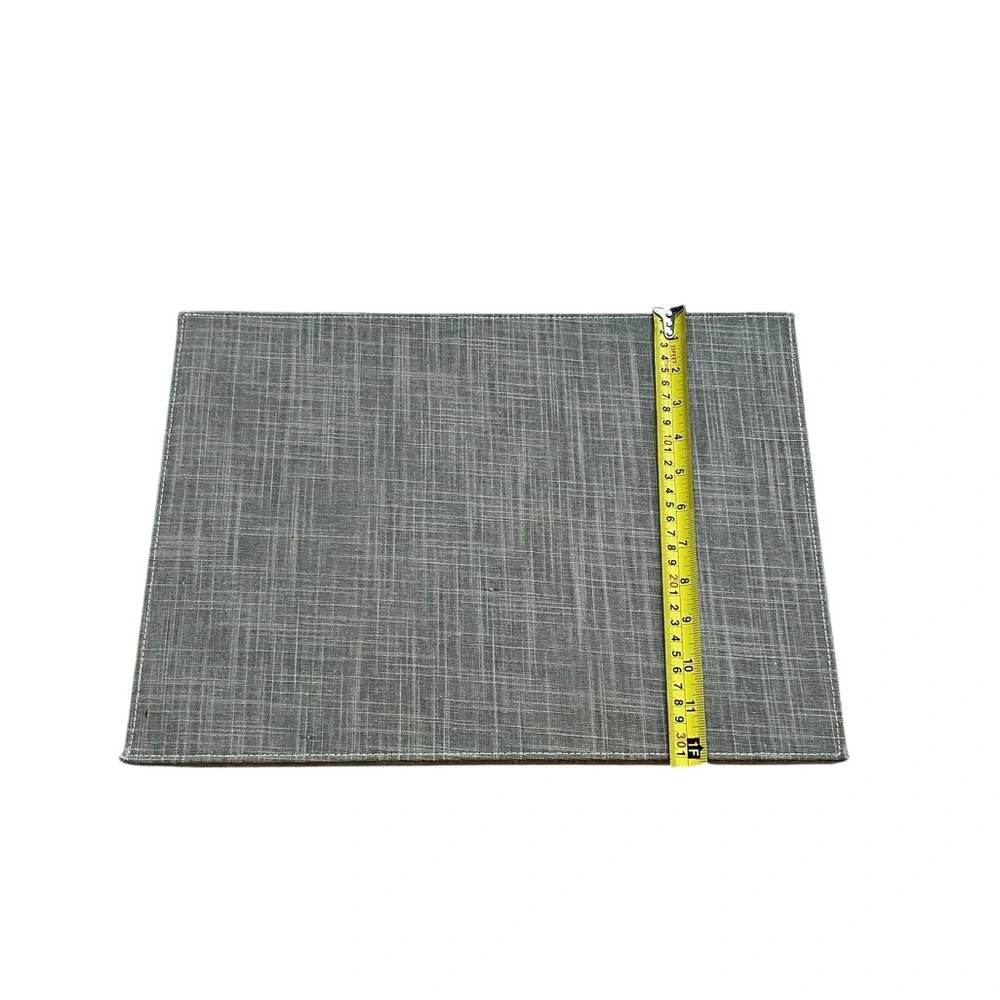 The Container Store Gray Linen Fabric Storage Box Label Holder Organizer